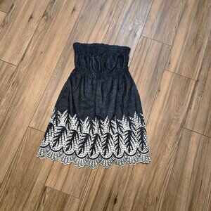 555. West 36 Strapless Halter Dress Size Med. EUC